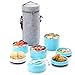 Maiyuansu Bento Lunch Box Stainless Steel Leakproof Food Storage Containers with Insulated Lunch Bag for Adult and Office (Blue)