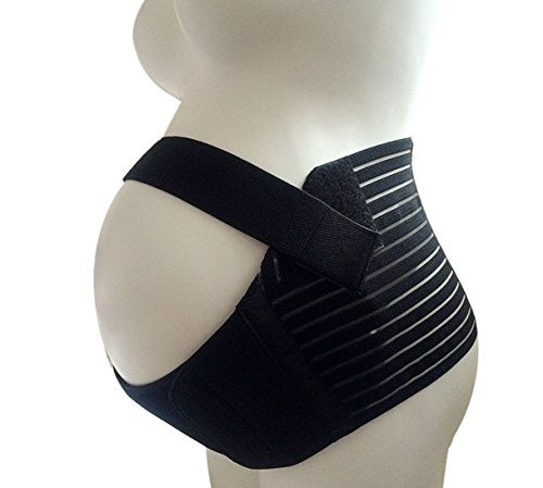 Jern Pregnant Postpartum Corset Maternity Support Belly Band Belt (Xl, Black)