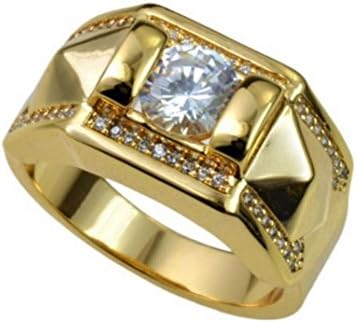 Balakie Men Women Betrothal Engagement Band Jewelery Couple Geometric Type Diamond Ring