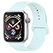 YANCH Compatible with for Apple Watch Band 38mm 40mm, Soft Silicone Sport Band Replacement Wrist Strap Compatible with for iWatch Nike+,Sport,Edition,S/M,Size,Turquoise