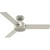 Hunter 44 inch Indoor Ceiling Fan No Light - Modern Ceiling Fan without Light, 3 Blades, Standard Mount, For Bedroom, Living 