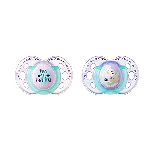 Tommee Tippee Closer To Nature Night Pacifier, 18-36 Months, 2 Count (Colors will vary)
