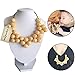 ima-jewelry BPA Free Chewable Silicone Baby Teething Necklace | Chew Beads - Safe for Baby | Chew Bead Necklace, Gold