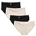 LESSIE Women's Seamless Underwear Microfiber Briefs 4 Pack (Medium)