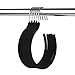 Crystallove 2pcs Non-Slip Velvet Scarf Organizer Hat Hanger (Black)