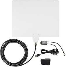 AmazonBasics Ultra Thin Indoor TV Antenna - 50 Mile Range