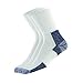 Thorlos Mens Xj Max Cushion Crew Running Socks, White/Navy (3 Pairs), X-Large US