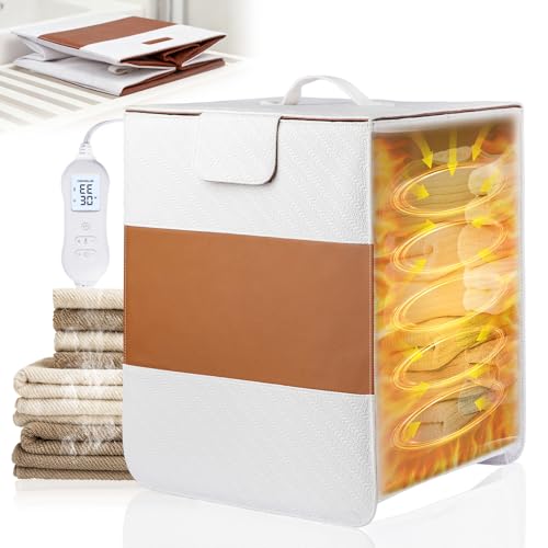 Parquix 38L Foldable Towel Warmer for Bathroom, Home & Spa, Large Capacity for Oversized Towels, Blankets & Robes, 4 Temp Modes, Auto Shut-Off Timer, Perfect Spa Gift for Loved Ones at Amazon