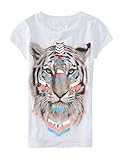 P.S. From Aeropostale Unisex-Child Tribal Tiger Tunic Tee Shirt White