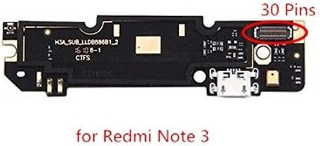 SHOCKWARE 30 Pin USB Port Dock Connector Charging Flex Cable Compatible with Xiaomi Redmi Note 3