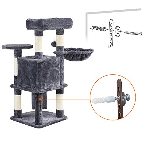 Yaheetech 42in Cat Tree, Cat Tower w/Sisal Posts and Scratching Post