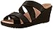 crocs Women's A-Leigh Crisscross W Wedge Sandal, Black/Black, 7 M US