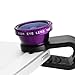 Universal 3 in 1 Cell Phone Camera Lens Kit for Smartphones Including - Fish Eye Lens / 2 in 1 Macro Lens & Wide Angle Lens/Universal Clip/Carry Pouch/Microfiber Cleaning Cloth