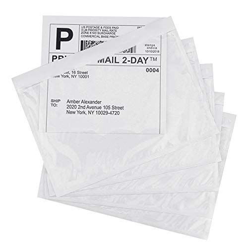 Methdic 7.5" x 5.5" Clear Strong Adhesive Packing List Shipping Labels Envelopes Pouches (500 Pack) - Thumbnail 7