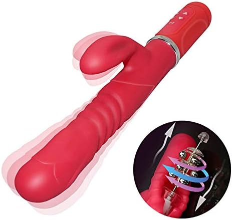 Pofwe Tshirt Ví-bratórs Ví-bratórs Rechargeable 12 Modes Rotating Thrusting Ràbbit Ví-bratór Cl-ǐtoris Stimulator G Spot Ví-bratór Sexty Toys for Woman,Purple,