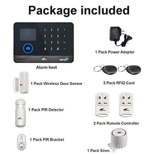 HAUSBELL Alarm Home Security System,3G & WiFi 2in1 Wireless Smart GSM Security Alarm 433MHz GSM Home&Business Office with Full Touch Screen, Auto Dial and APP Remote Control DIY Kits