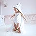 600 GSM Bamboo Baby Hooded Towel & 5 Pcs Washcloths Set - 100% Organic, Ultra-thick, Fluffy & Cozy - for Newborns, Toddlers and Kids