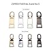 Frienda Zipper Pull Tabs Zip Fixer Replacements for Clothes Bags DIY Crafts, 2 Sizes, 4 Colors (8)