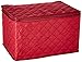 Richards Homewares China Storage Chest, for Stemware Upto 12-Glass, Quilted Canvas-Crimson