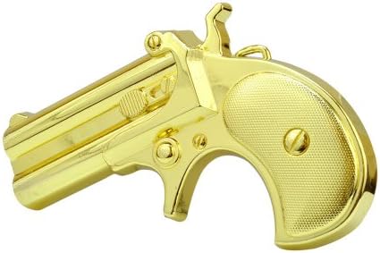 Buckle Rage Adult Unisex Derringer Handgun Pistol Gun Revolver Belt Buckle Gold