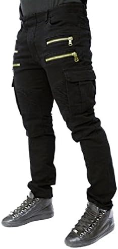 Mens Punk Hipster Skinny Straight Denim Biker Jeans Pants Trousers Street Wear