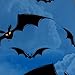 Three Rooker Flying Bats Necktie Mens Halloween Ties