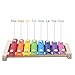 Haleppy Wooden 8 Key Notes Xylophone Toys Hand Knock Piano Music Instrument for 1 2 3 Years Old Kids and Up
