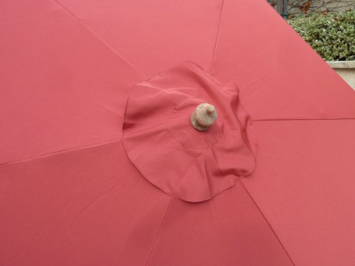 Formosa Covers 9ft Umbrella Replacement Canopy 6 Ribs in Brick Red (Canopy Only) - Thumbnail 6