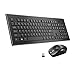 TOPELEK Wireless Keyboard and Mouse Combo, Wireless Mouse and Ultra Slim Keyboard, 2.4GHz Wireless Connection, with Mute Mouse and Micro Receiver -Compatible with Mac/Windows XP/7/8/10/VISTA