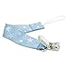 Pacifier Clip - 4 Unisex Pacifiers Holder Set for Girls and Boys - Best Dinky Leash for Teething Toys, Soothie, Baby Shower Gifts