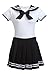 Littleforbig Cotton Romper Onesie Pajamas Bodysuit - Magical Onesie Skirt Set Black 4XL
