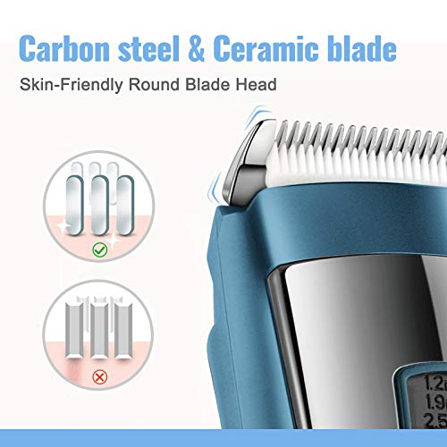 Easy4U Hair Clippers for Men Professional Cordless Electric Hair Trimmer Ceramic Blade Barbers Grooming Kit Rechargeable LED Display