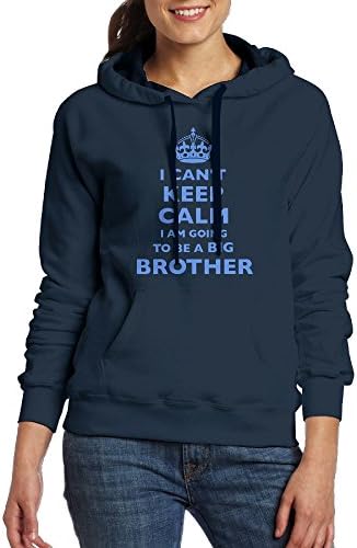 I Can't Keep Calm I Am Going To Be A Big Brother Women's Pocket Hoodie Sweatshirt Blouse