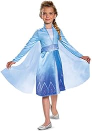 Disguise Disney Elsa Frozen 2 Classic Girls' Halloween Costume Blue, Small (