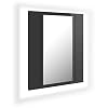 vidaXL-Armario-Espejo-de-Bano-con-Luz-LED-Inodoro-Aseo-Muebles-Mobiliario-Almacenamiento-Estante-Decoracion-Adorno-Gris