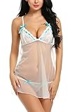 Avidlove Women Comfortable Nightwear Mesh Sexy Lingerie Lace Bridal Babydoll