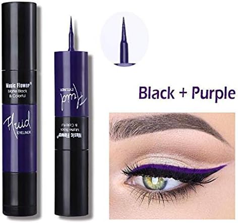 Gaddrt 2 in 1 Easy Finger Tip Liquid Eyeliner Pencil Waterproof Makeup Eye Liner Long-Lasting (Purple)