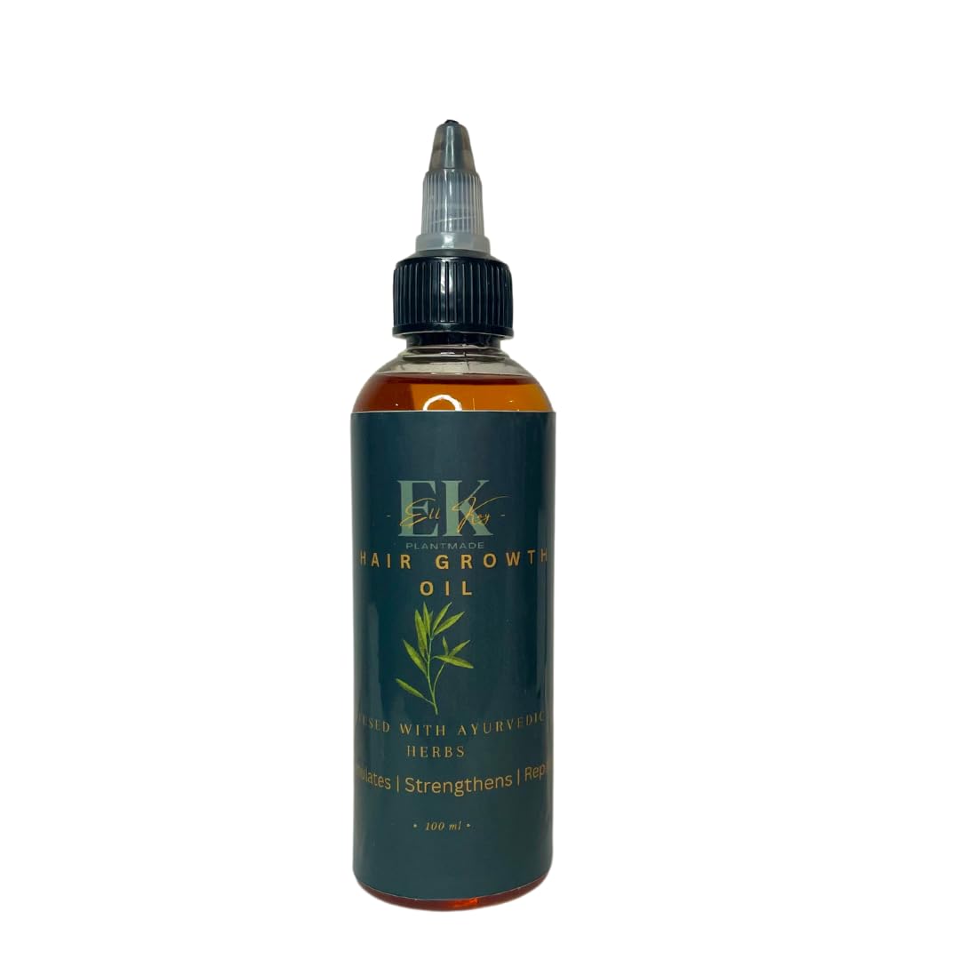 EK Plantmade Ayurvedic Hair Growth Oil. Nourishes and relieve dry, itchy and sensitive scalp. Eliminates Dandruff.