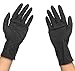 PERFEHAIR Black Reusable Latex Gloves, Salon Hair Color Dye Gloves-Medium Size (Pack of 10)