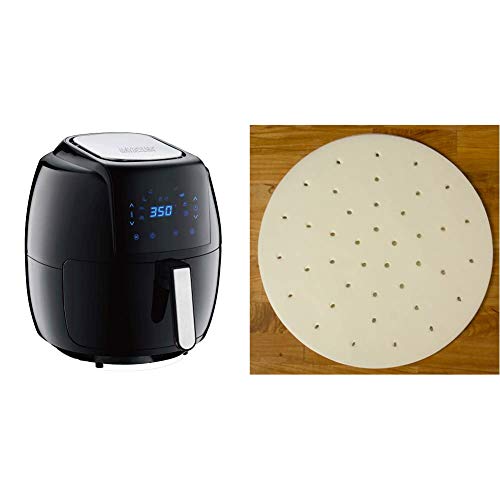 GoWISE USA 8in1 Digital Air Fryer with Recipe Book, 7.0Qt, Black