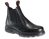 Redback Work Boots Easy Escape Steel Toe Black Rambler Leather Slip On USBBL