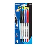 BAZIC G-Flex Asst. Color Oil-Gel Ink Pen w/ Cushion Grip (4/Pack)