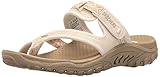 Skechers Modern Comfort Sandals Women's Reggae Trailway Flip Flop,Natural/Cream, 11 M US