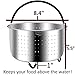 The Original - Steamer Basket Insert, Stainless Steel - for 6 qt and 8 Quart Instant Pot, Pressure Cooker - Strainer for Pasta, Rice Tamales, Fish, Veggies, Eggs