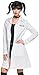 Mystery House Women's NCIS Abby's Lab Coat and Choker Costume Kit, White/Black, Large