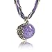 LNKRE JEWELRY Vintage Bohemia Vivid Purple Peacock Pendant Necklace with Opal Crystal A4