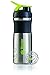 BlenderBottle Sport Mixer Stainless Steel Shaker Bottle, 28 oz, Black/Green