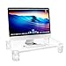 Acrylic Monitor Stand Riser - Computer Desk Shelf Organizer for Laptop, iMac, Printers, Keyboard & Screens Up to 24