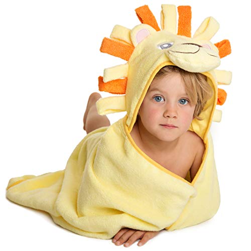 image for Premium Hooded Towel for Kids |Lion Design | Ultra Soft and Extra Larg