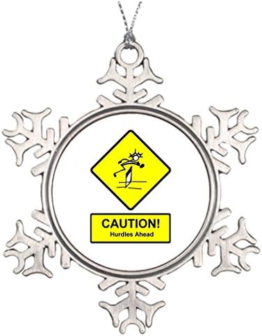 riveral Tree Branch Decoration Caution Hurdles Ahead sign Track and Field Pictures Of Decorated Christmas Trees